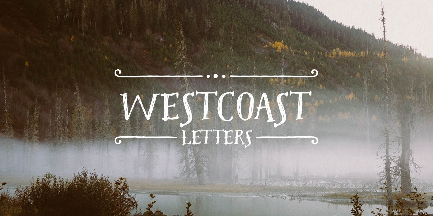 Beispiel einer Westcoast Letters-Schriftart